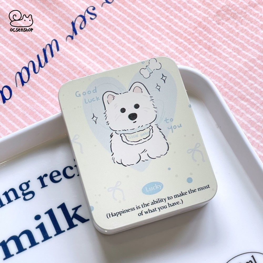 Hộp thiếc đa năng họa tiết (9,3x7,5x2,5cm)