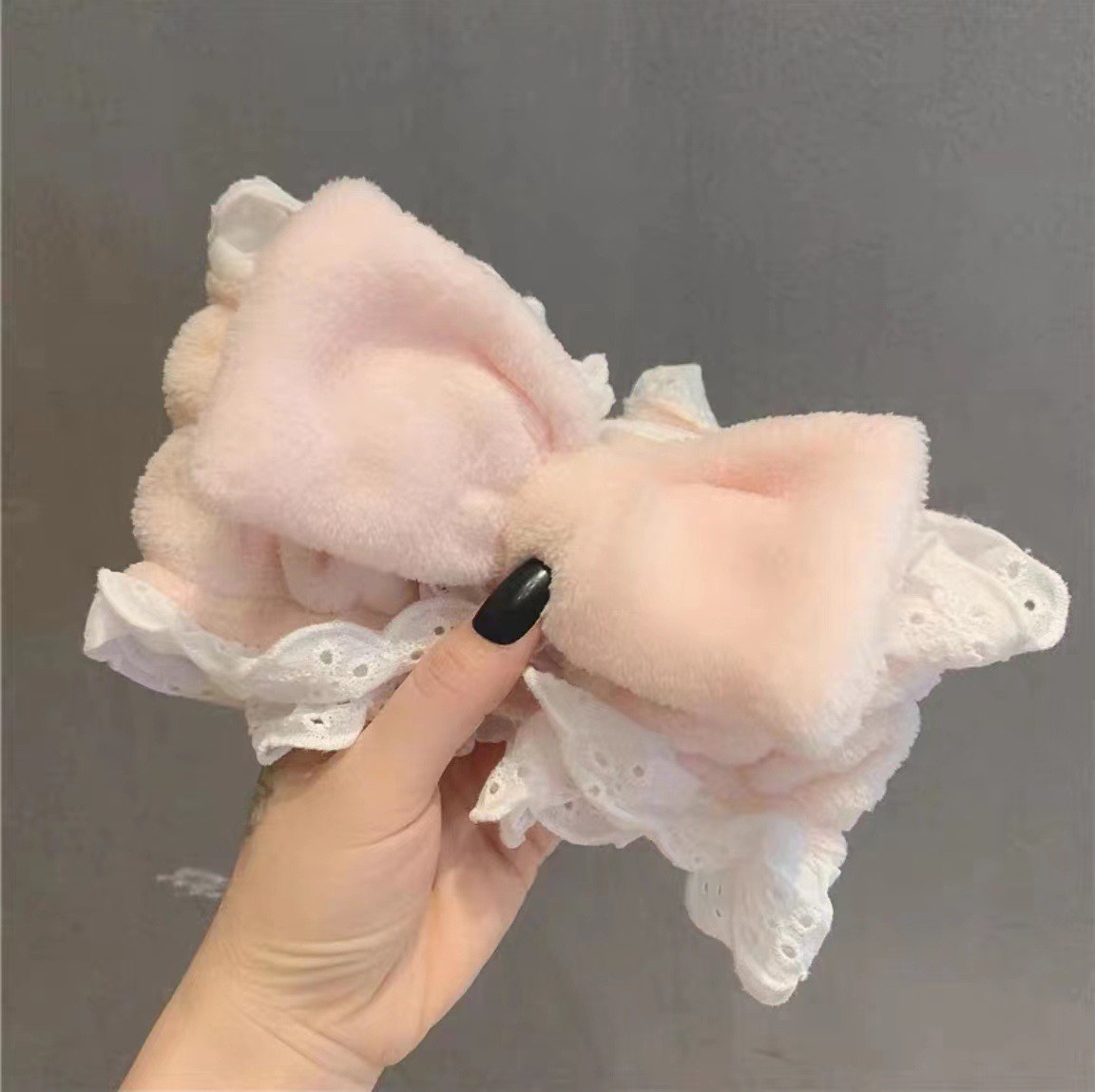 Băng đô bông Nơ viền ren