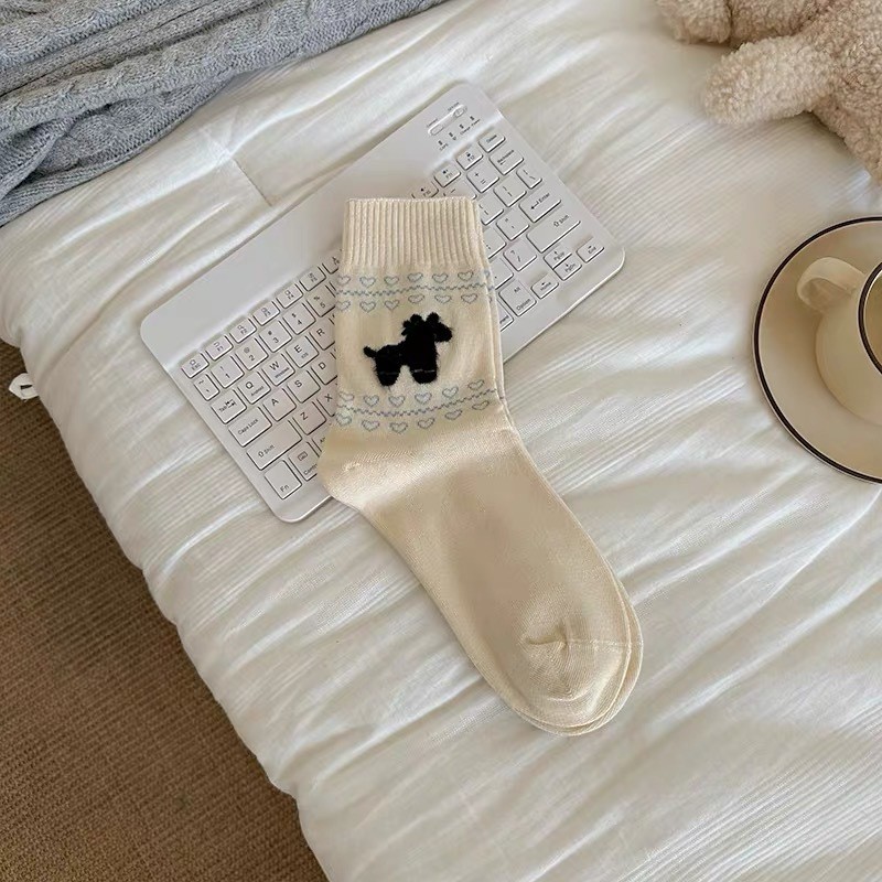 Tất cao cổ Ngựa viền trái tim