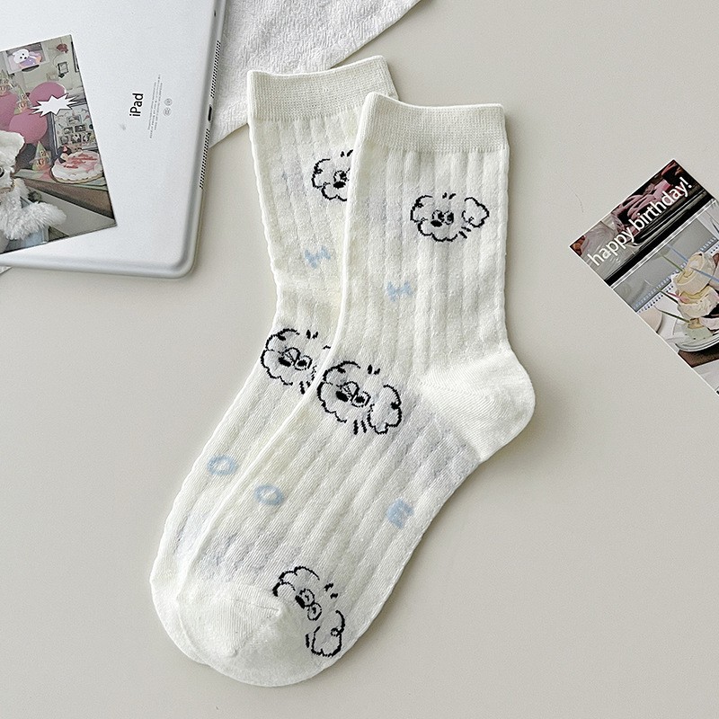 Tất cao cổ mặt cún