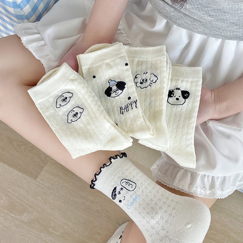 Tất cao cổ mặt cún