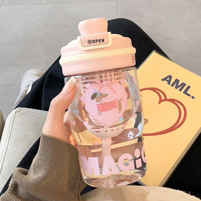 Bình nước nhựa Động vật Magic (600ml)