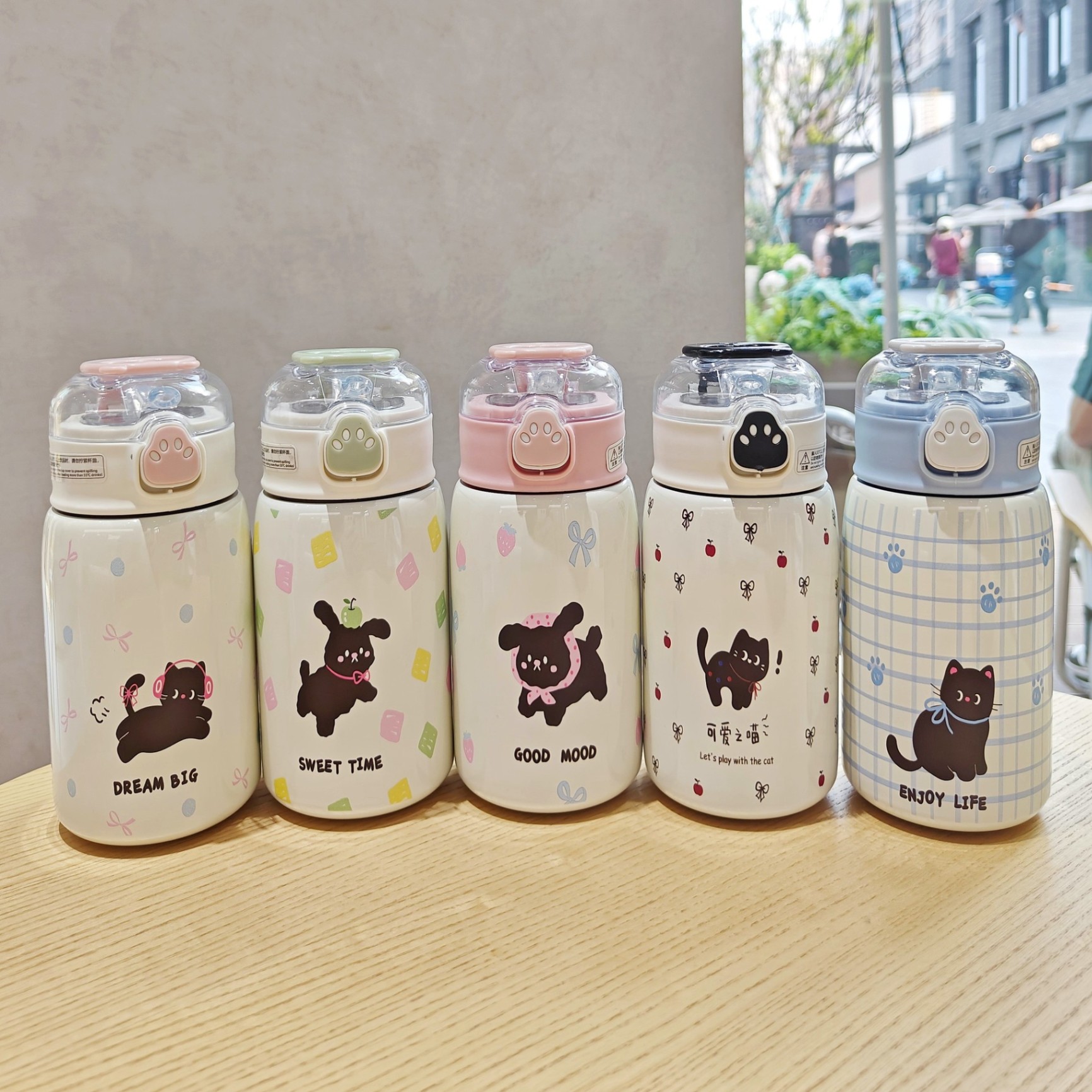 Bình giữ nhiệt Cún mèo đen (400ml)