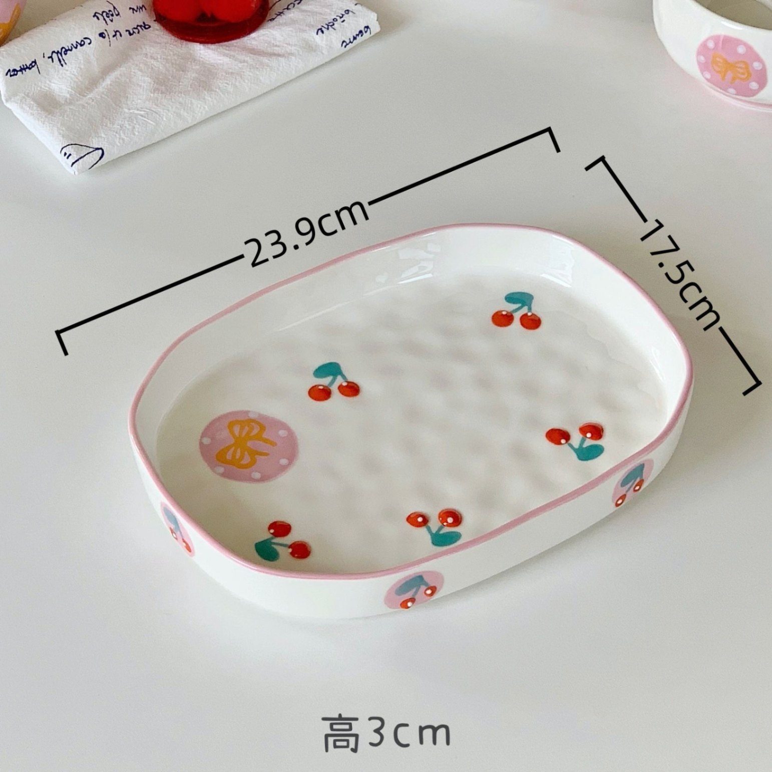 Đĩa sứ Cherry
