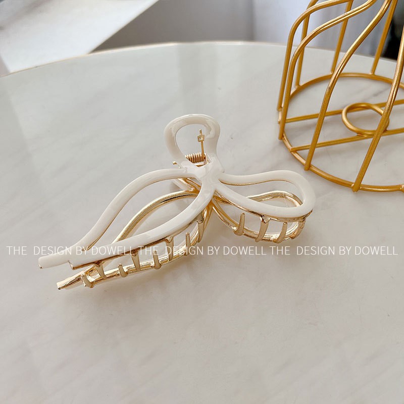 Kẹp càng cua Nơ gold viền màu (11,5cm)