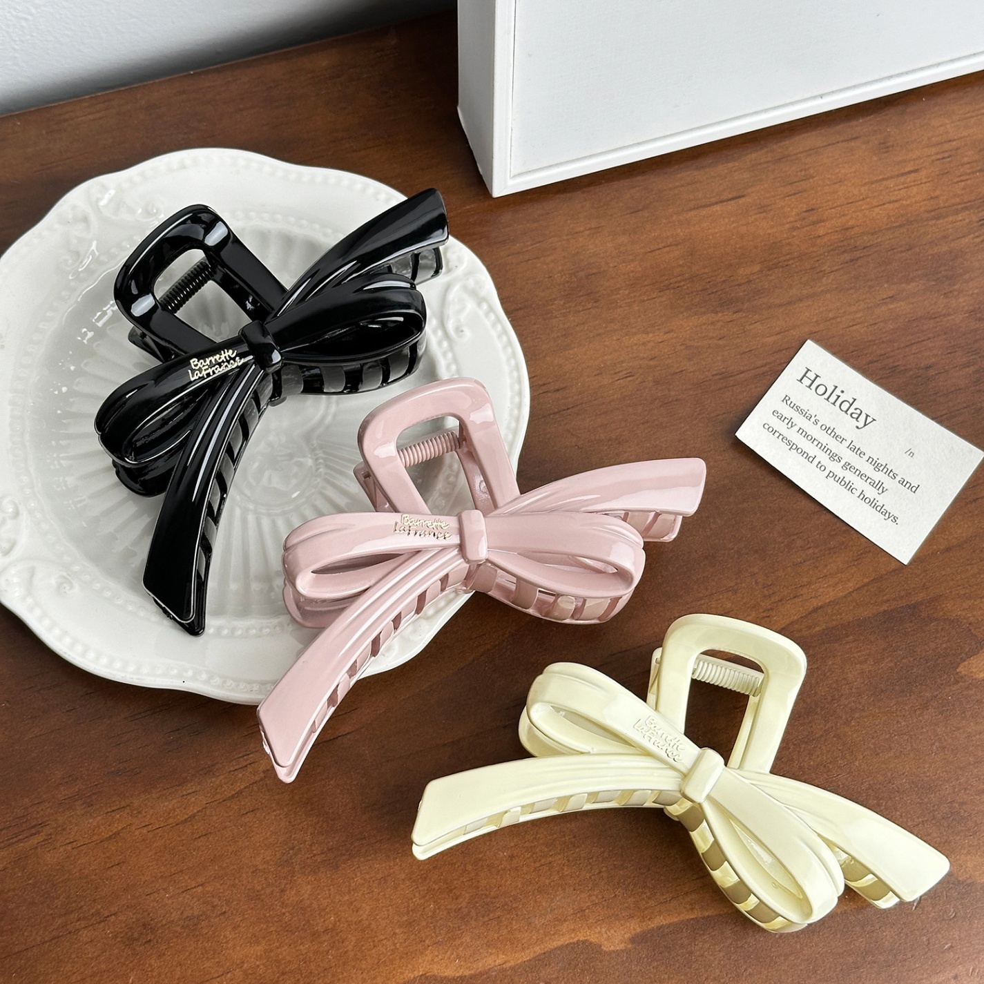 Kẹp càng cua Nơ Barrette la France (12,4cm)