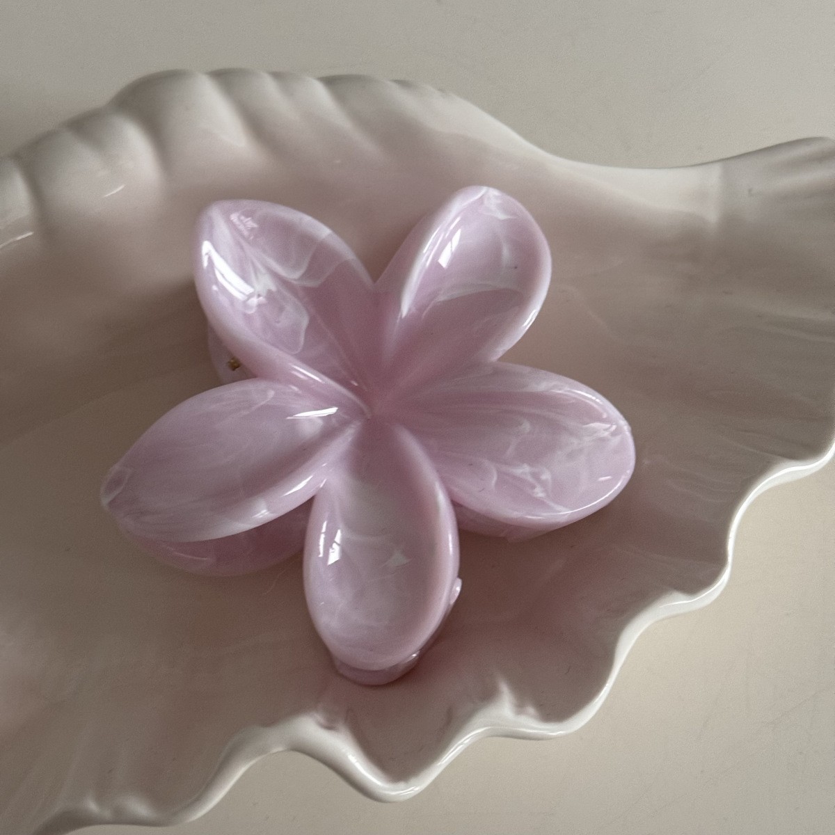 Kẹp càng cua hoa sứ Marble (8cm)