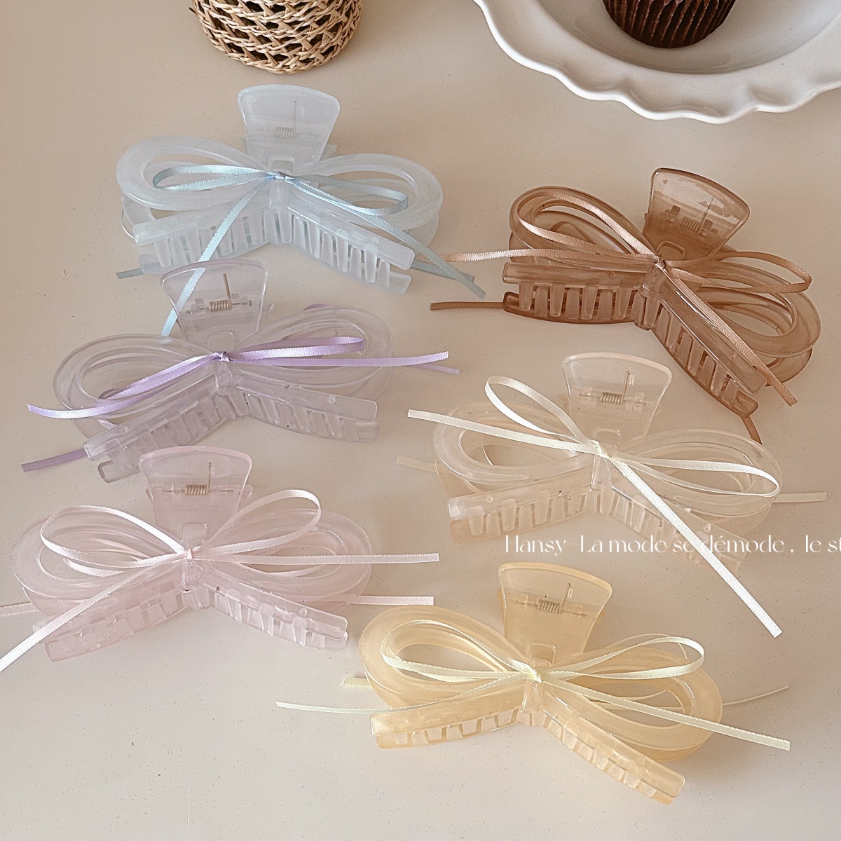 Kẹp càng cua Nơ ruy băng (13cm)