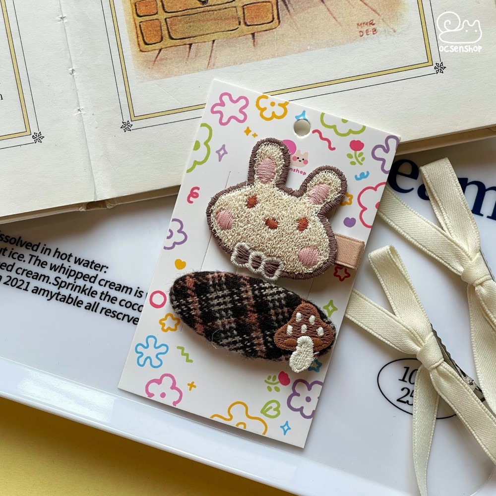 Set kẹp tóc vải (2c)