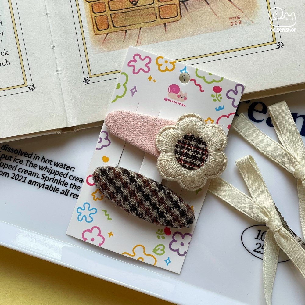 Set kẹp tóc vải (2c)