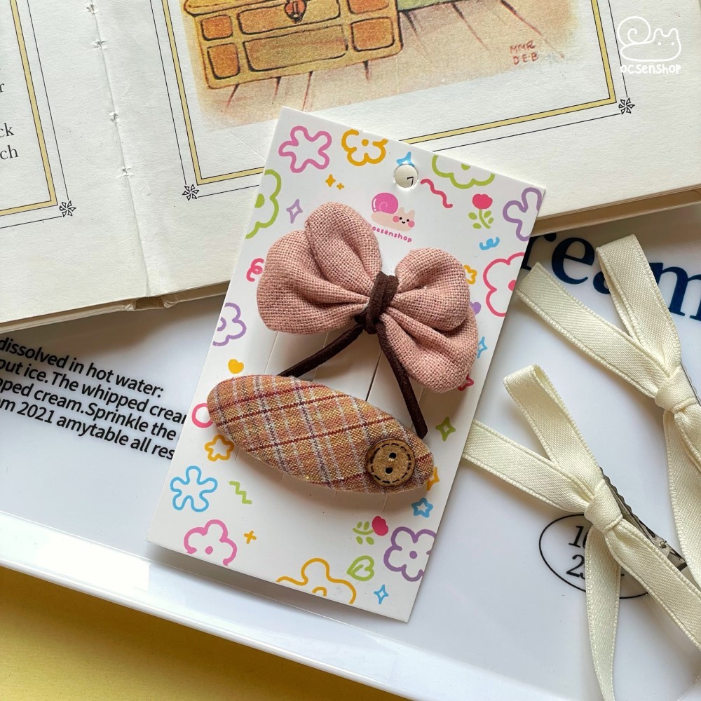 Set kẹp tóc vải (2c)
