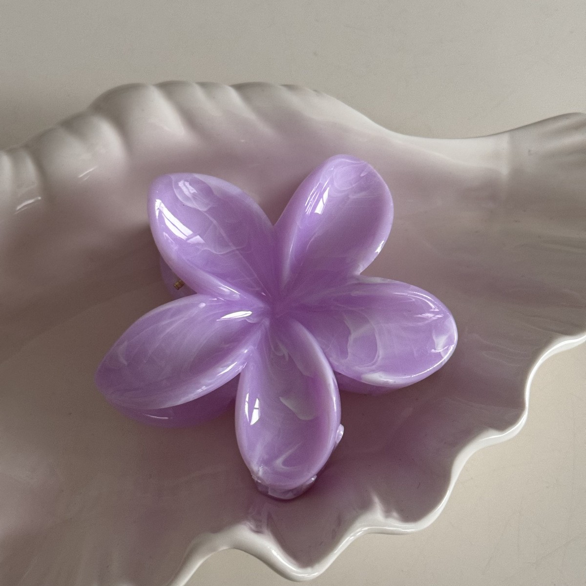 Kẹp càng cua hoa sứ Marble (8cm)