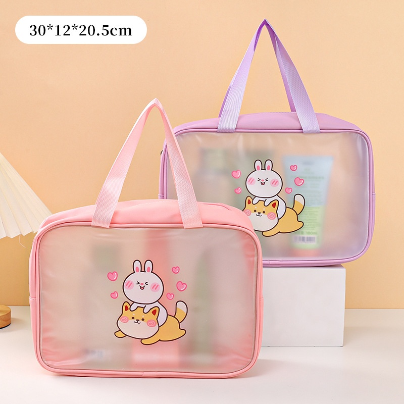 Túi đựng mĩ phẩm Thỏ cưỡi Shiba (30x12x20,5cm)