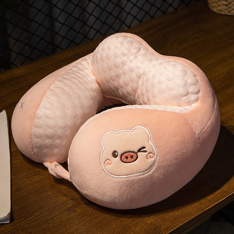 Gối kê cổ chữ U thêu