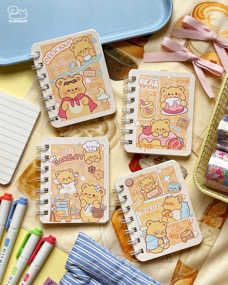 Sổ A7 gáy xoắn Cheese bear (80tr)