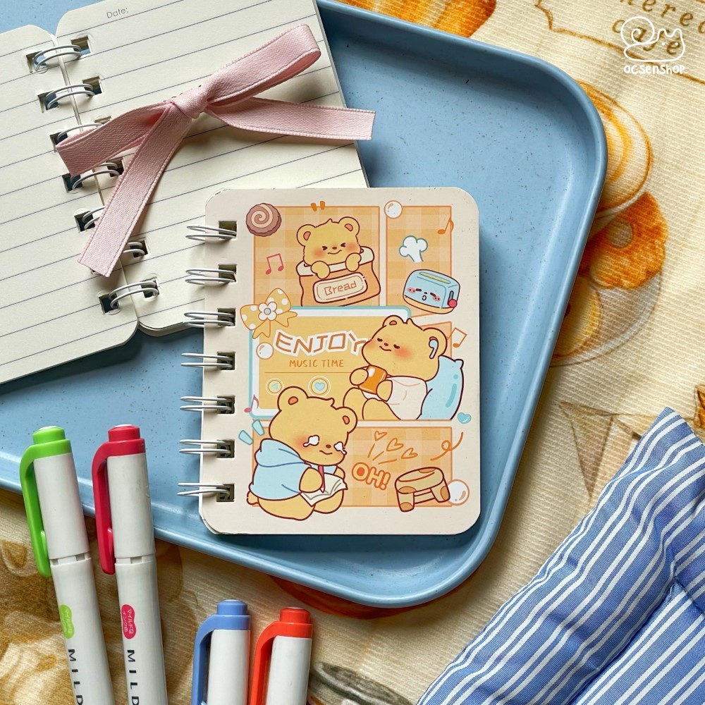 Sổ A7 gáy xoắn Cheese bear (80tr)