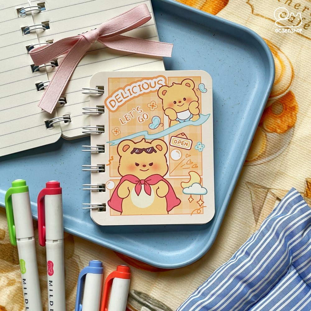Sổ A7 gáy xoắn Cheese bear (80tr)