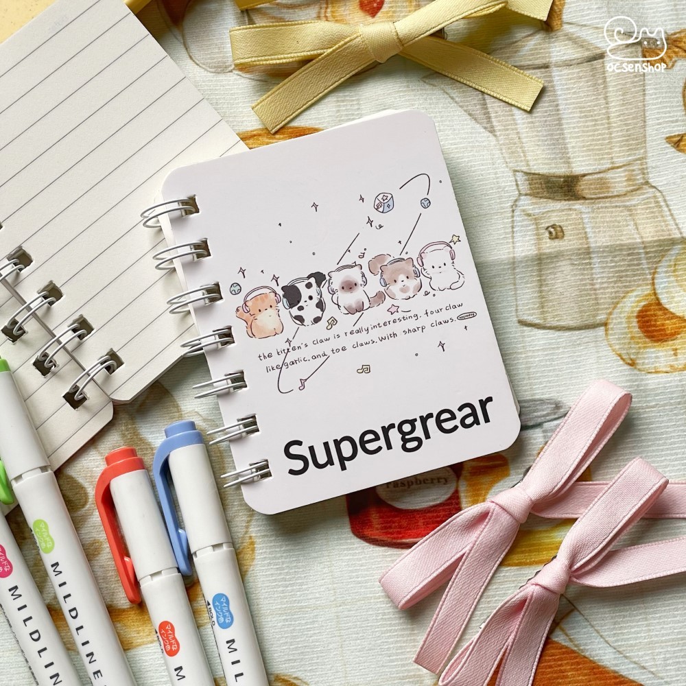 Sổ A7 gáy xoắn Supergrear (80tr)