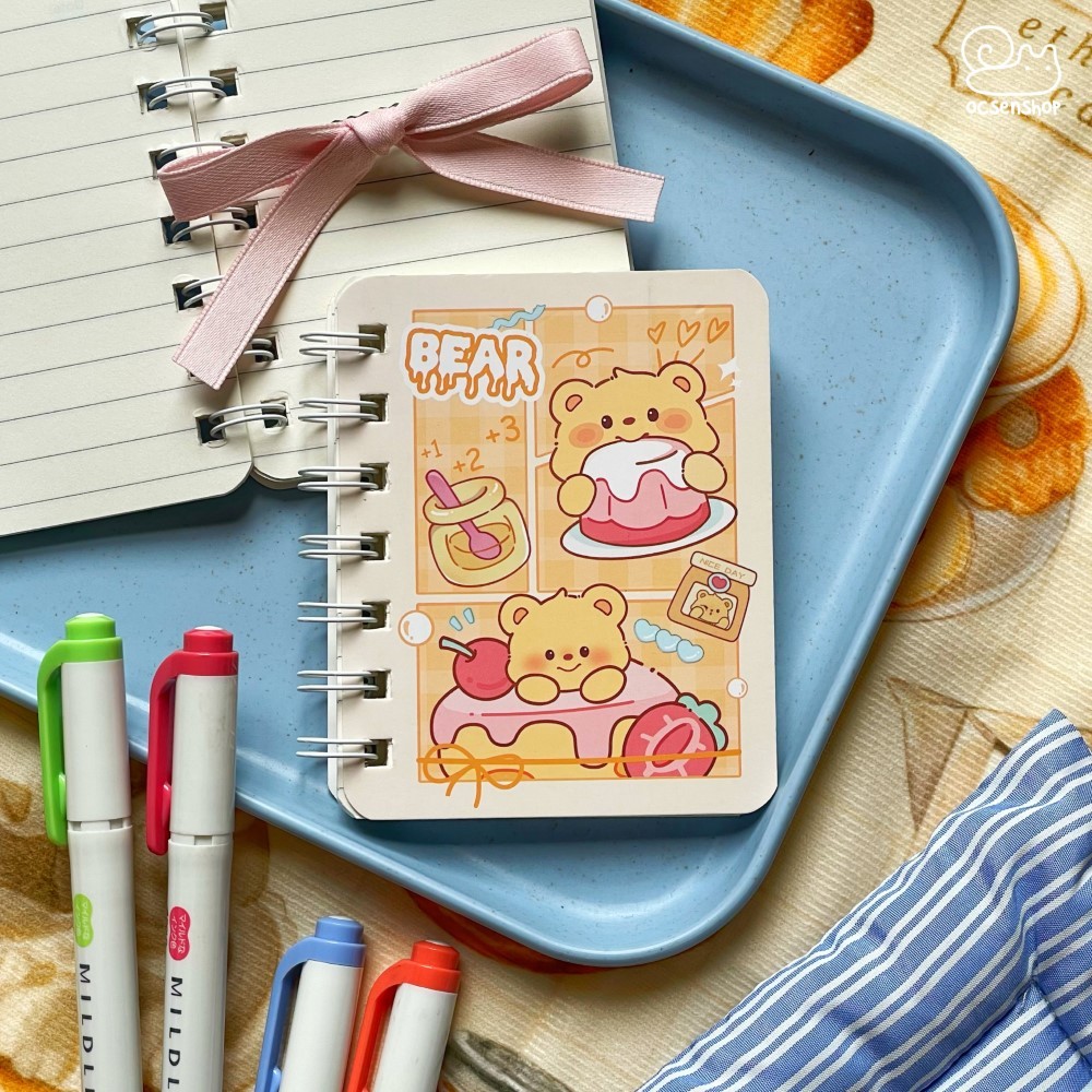 Sổ A7 gáy xoắn Cheese bear (80tr)