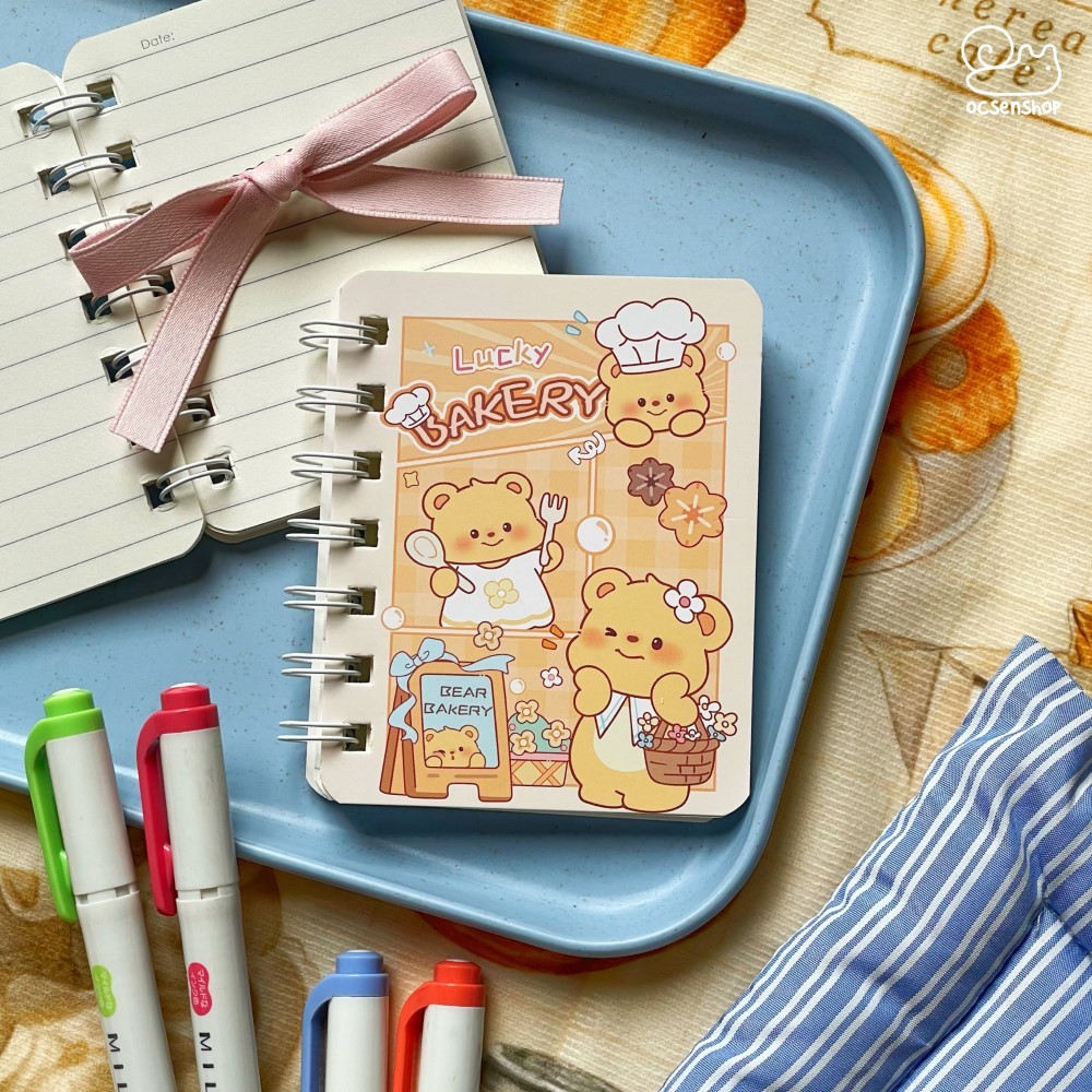 Sổ A7 gáy xoắn Cheese bear (80tr)