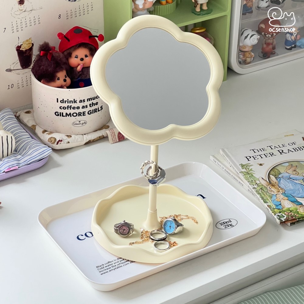 Gương để bàn bông Hoa