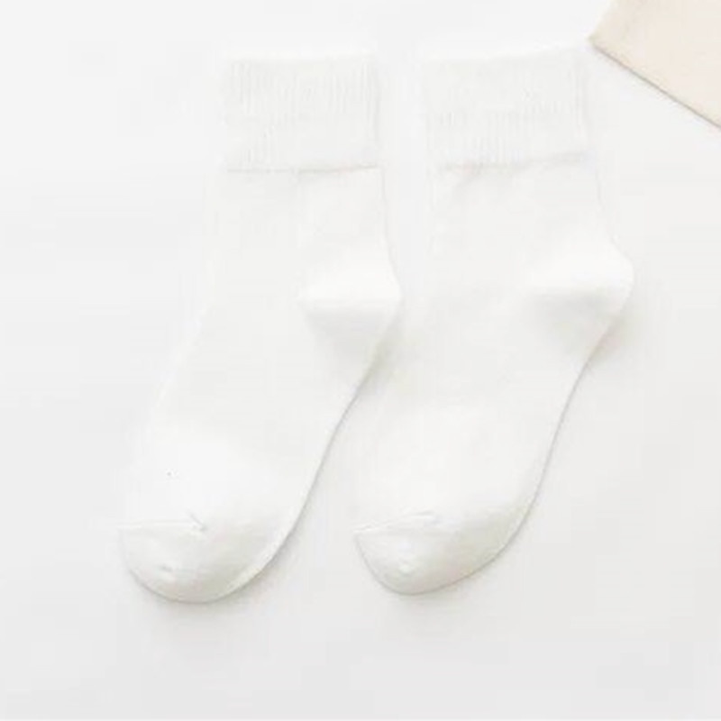 Tất cao cổ cổ sọc trơn màu