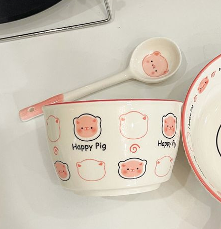 Bát sứ Happy pig