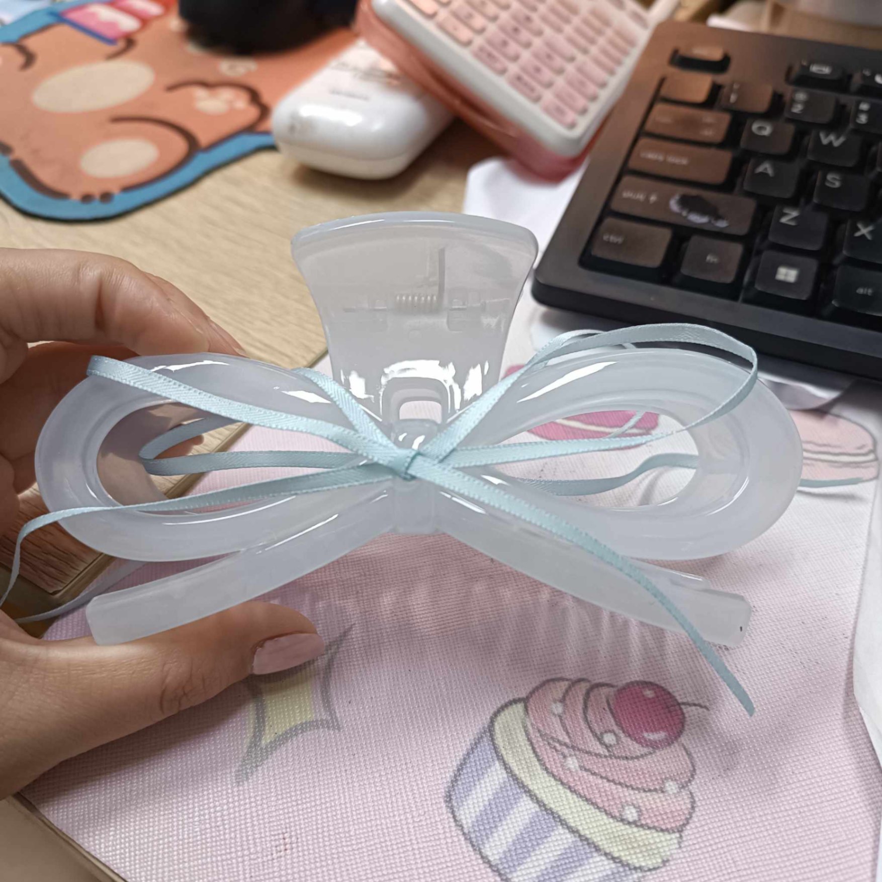 Kẹp càng cua Nơ ruy băng (13cm)