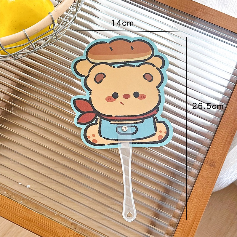 Quạt cầm tay động vật viền màu