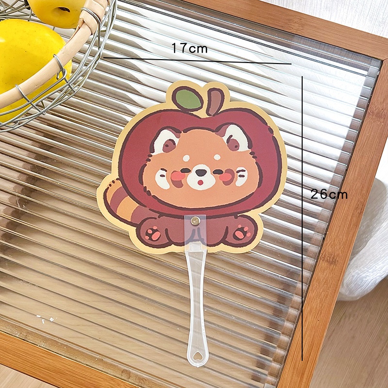 Quạt cầm tay động vật viền màu