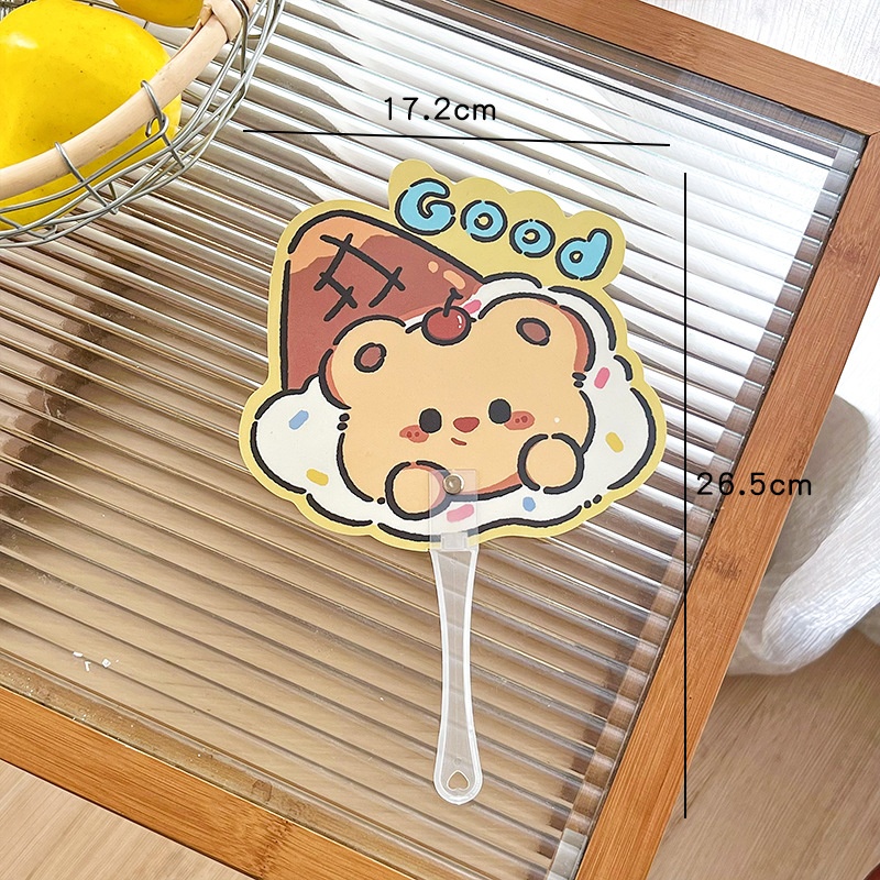Quạt cầm tay động vật viền màu