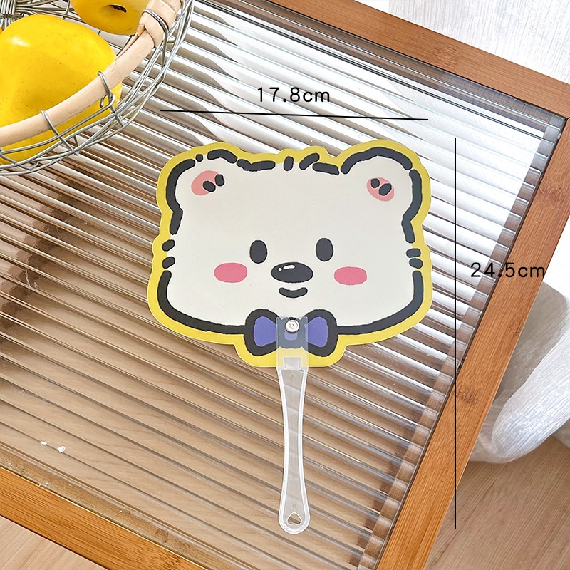 Quạt cầm tay động vật viền màu