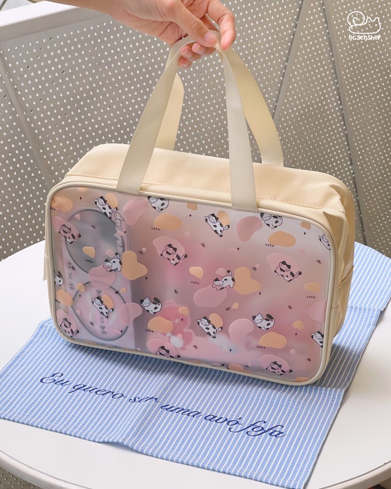 Túi đựng mĩ phẩm Mèo (30x12x20,5cm)