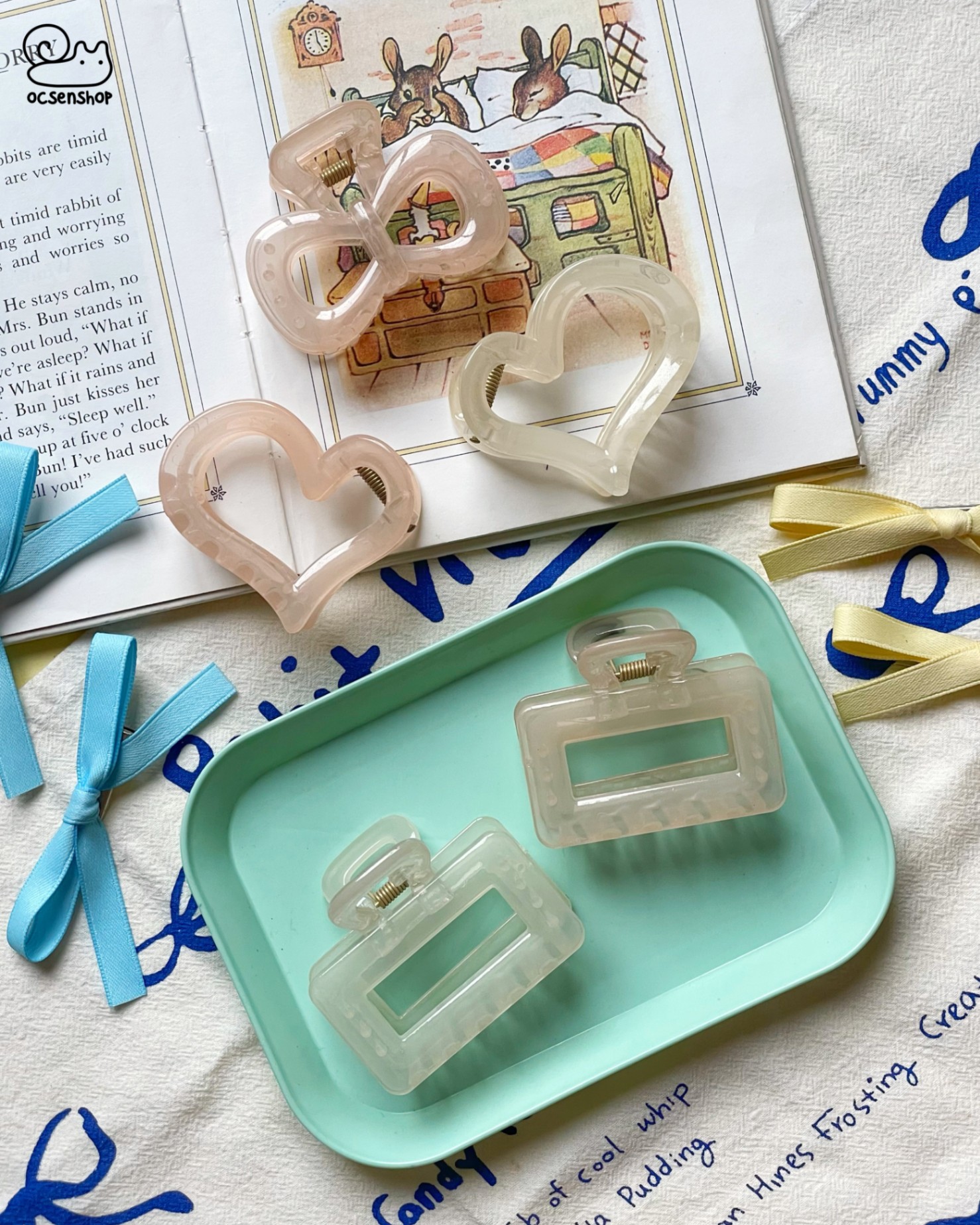Kẹp càng cua trái tim trong (5cm)