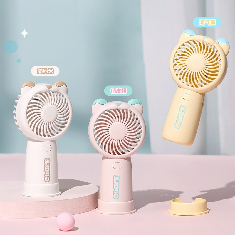 Quạt USB Chilltime tai gấu kèm đế (300mAh)