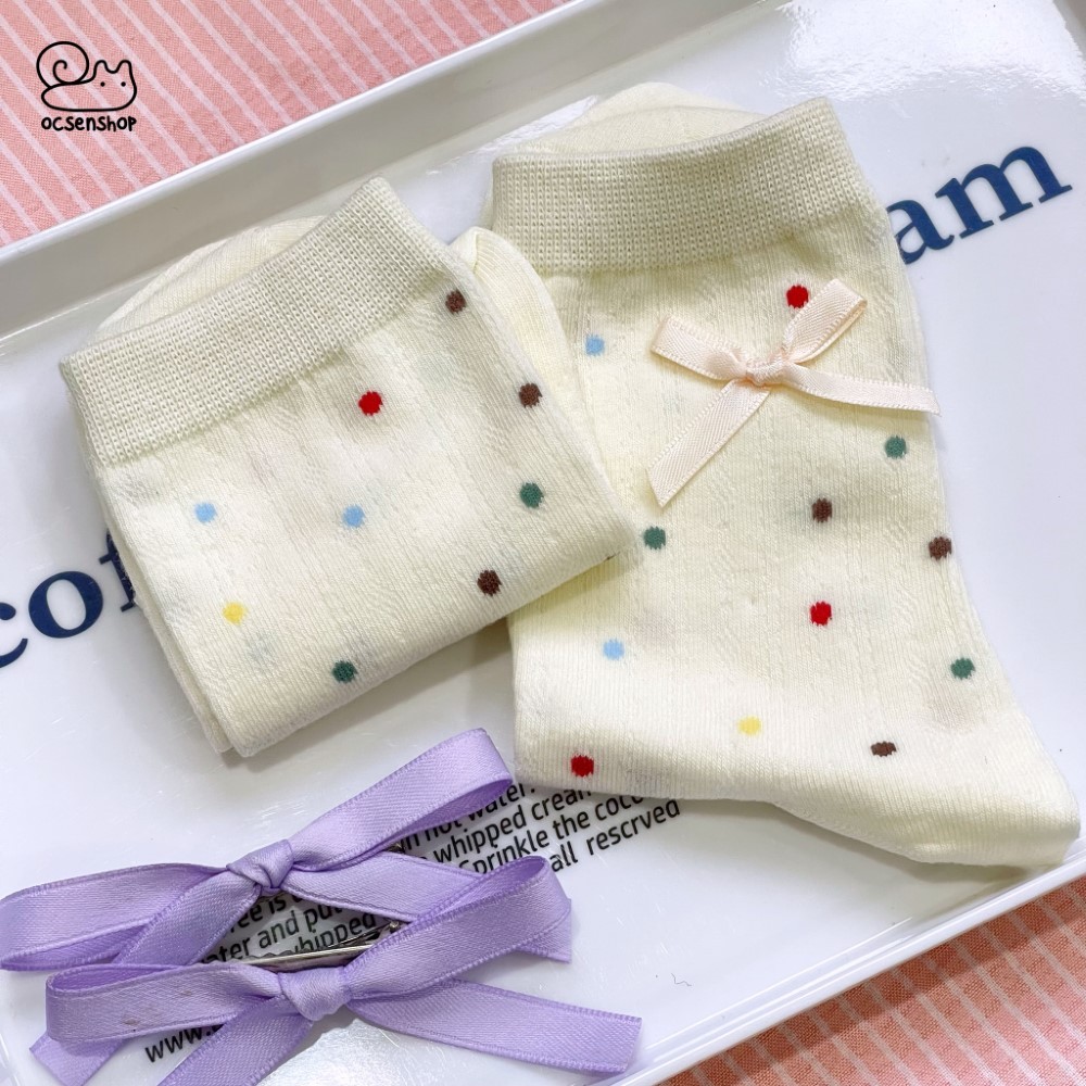 Tất cao cổ họa tiết