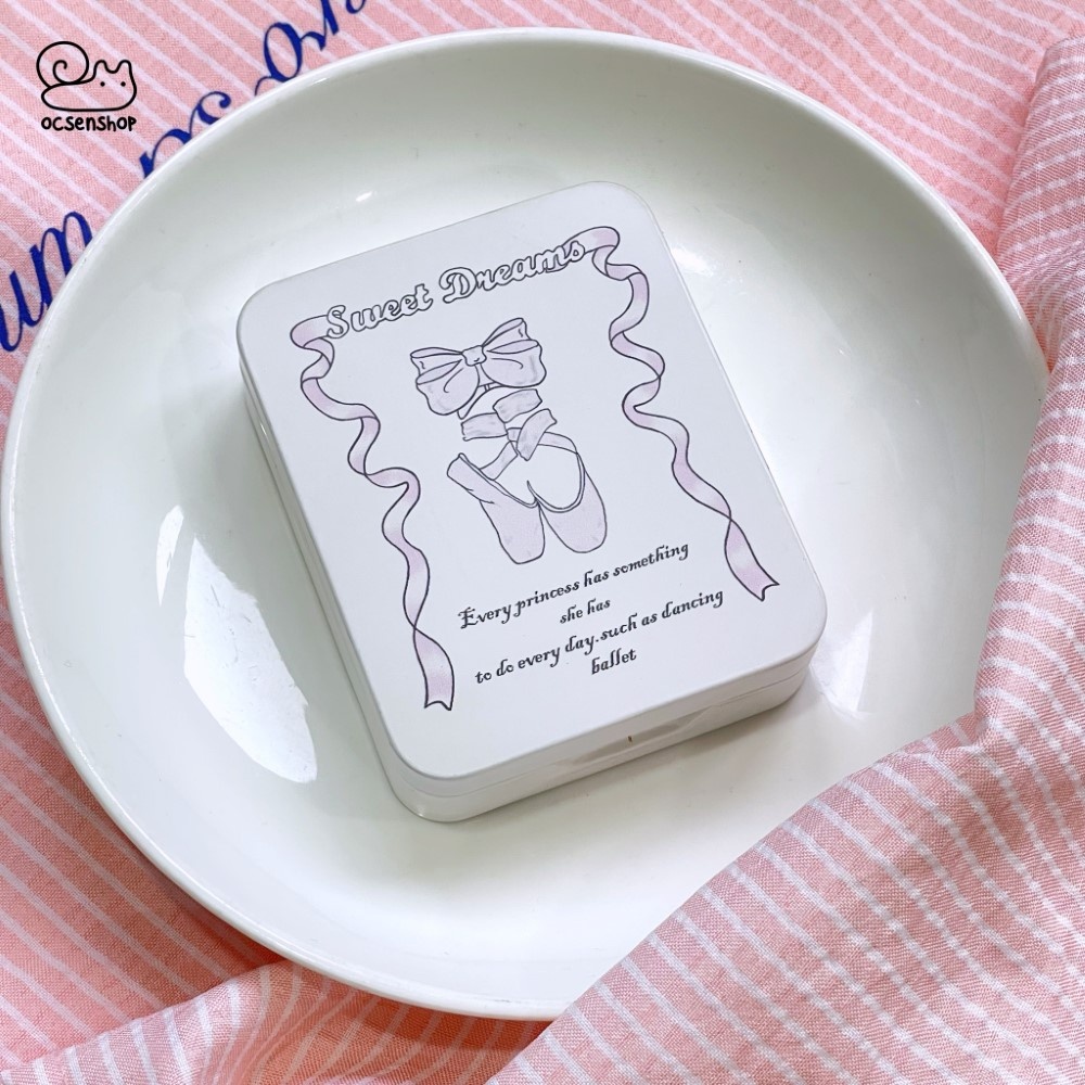 Hộp thiếc đa năng họa tiết (9,3x7,5x2,5cm)