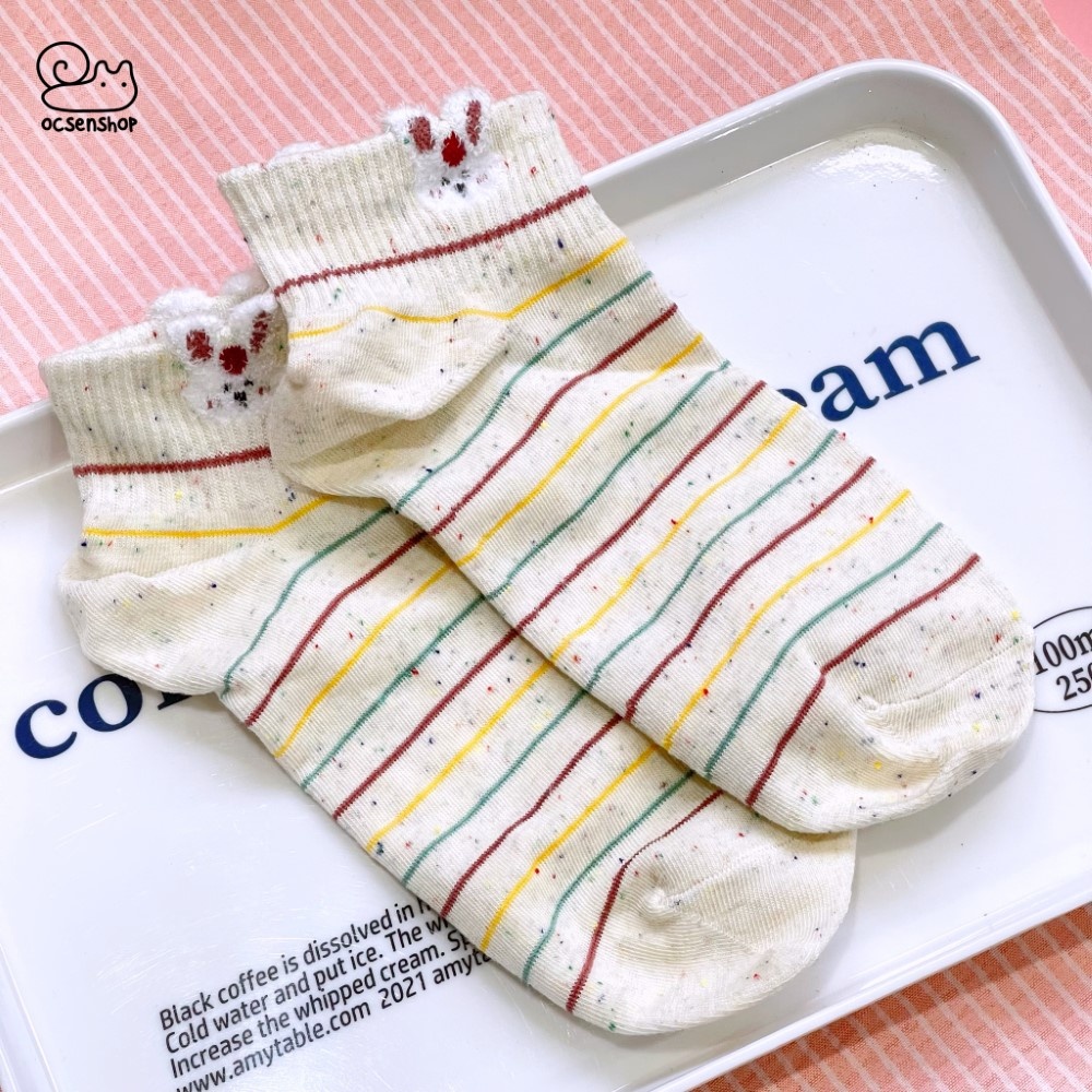 Tất ngắn cổ Động vật nền nhiều màu