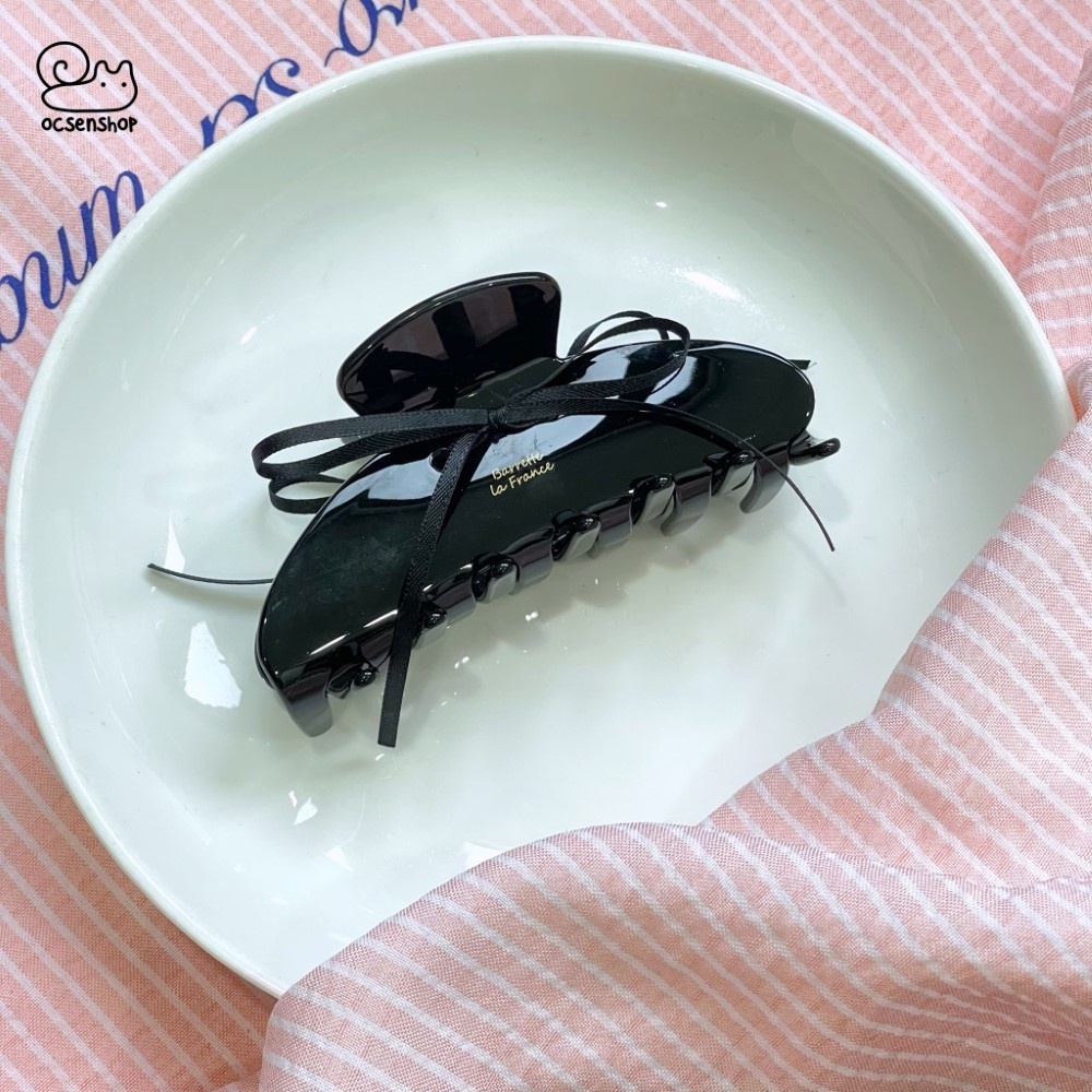 Kẹp càng cua Barrette la France đính nơ (10cm)