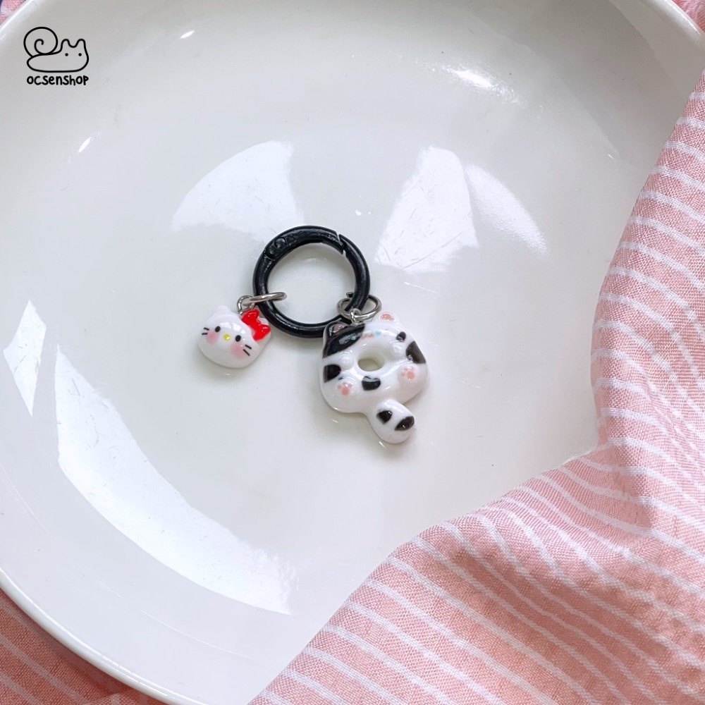 Móc đa năng Mèo donut kèm Hello Kitty