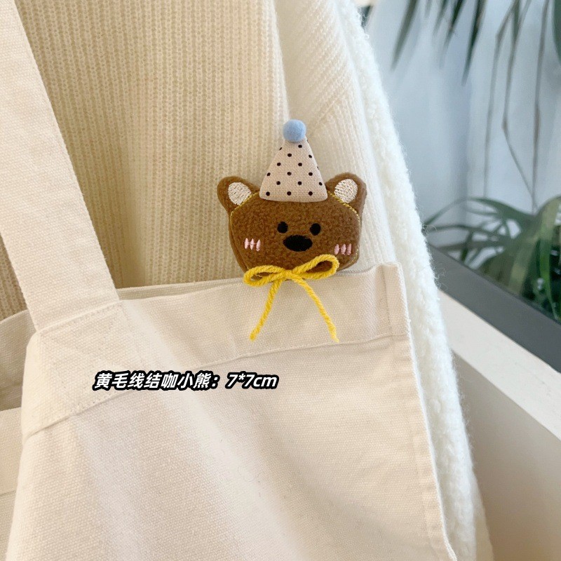 Pin cài áo bông Mặt động vật