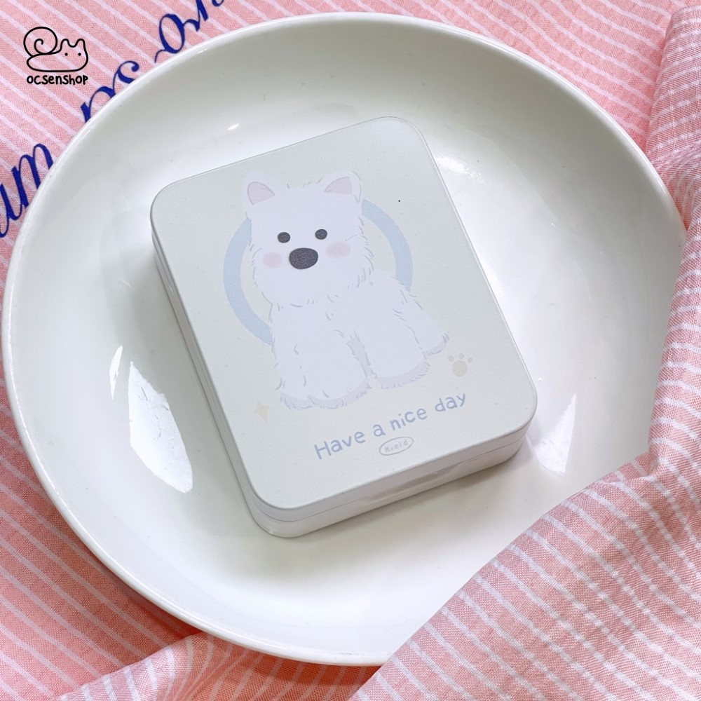 Hộp thiếc đa năng họa tiết (9,3x7,5x2,5cm)