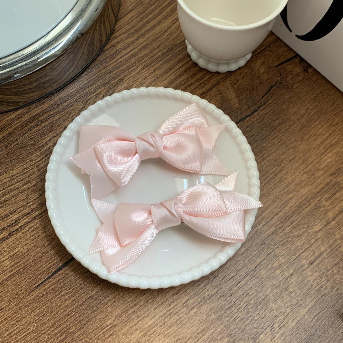 Kẹp tóc Nơ lụa bóng (8cm)
