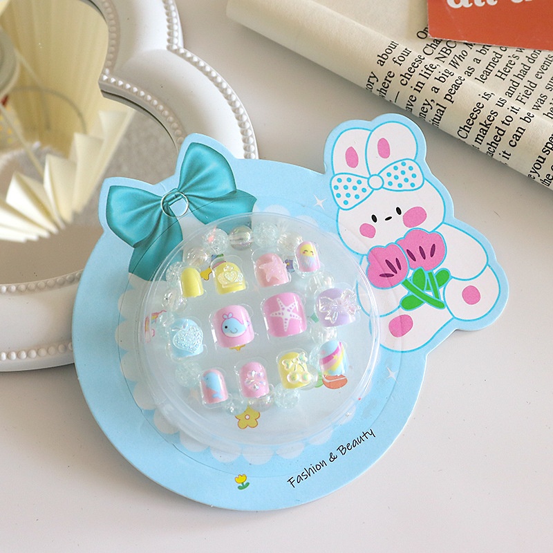 Set vòng tay + nail giả trẻ em