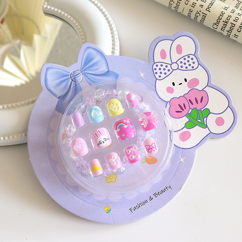 Set vòng tay + nail giả trẻ em