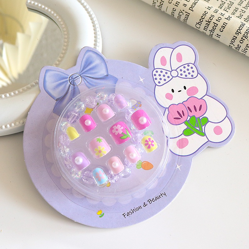 Set vòng tay + nail giả trẻ em