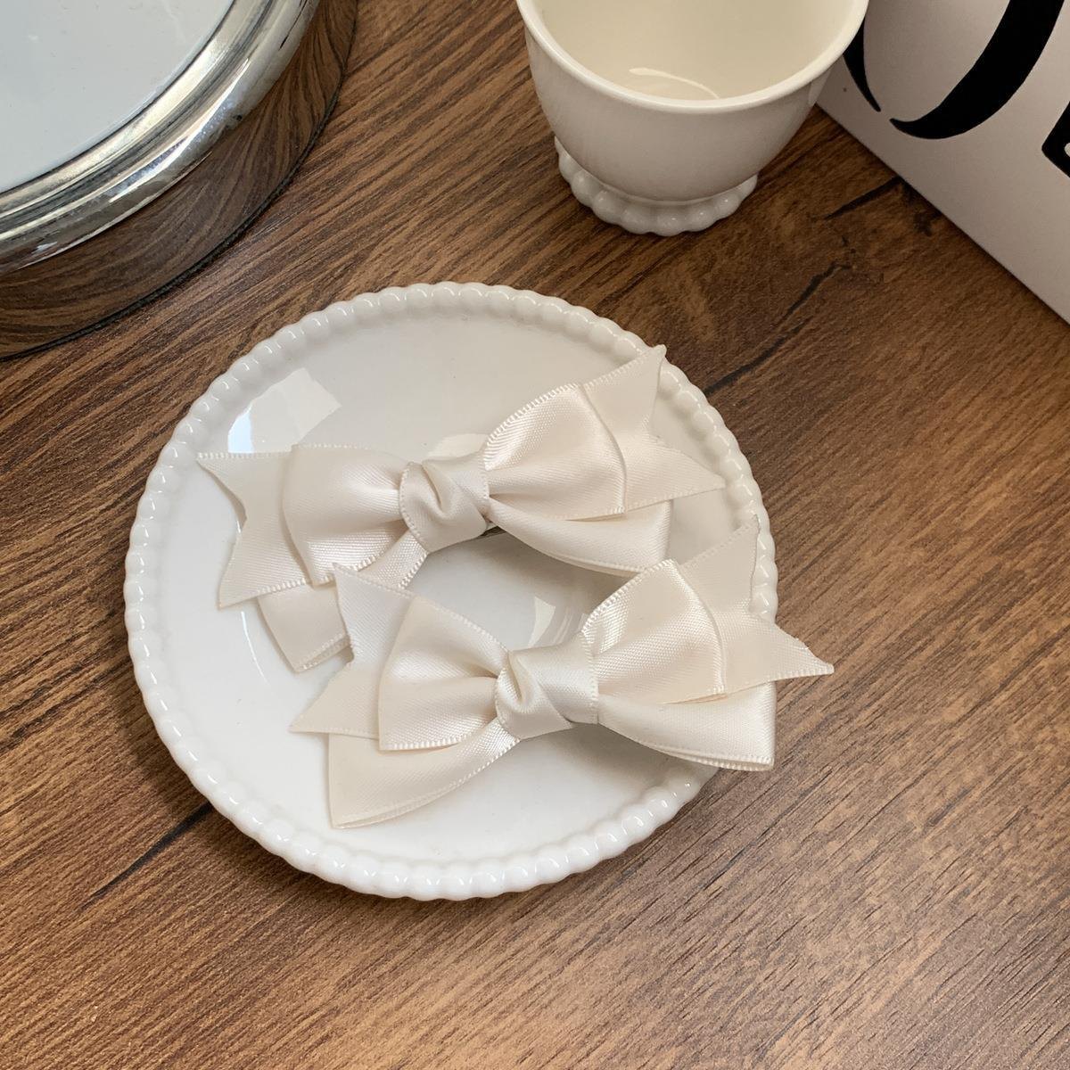 Kẹp tóc Nơ lụa bóng (8cm)