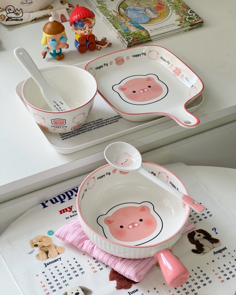 Bát sứ Happy pig