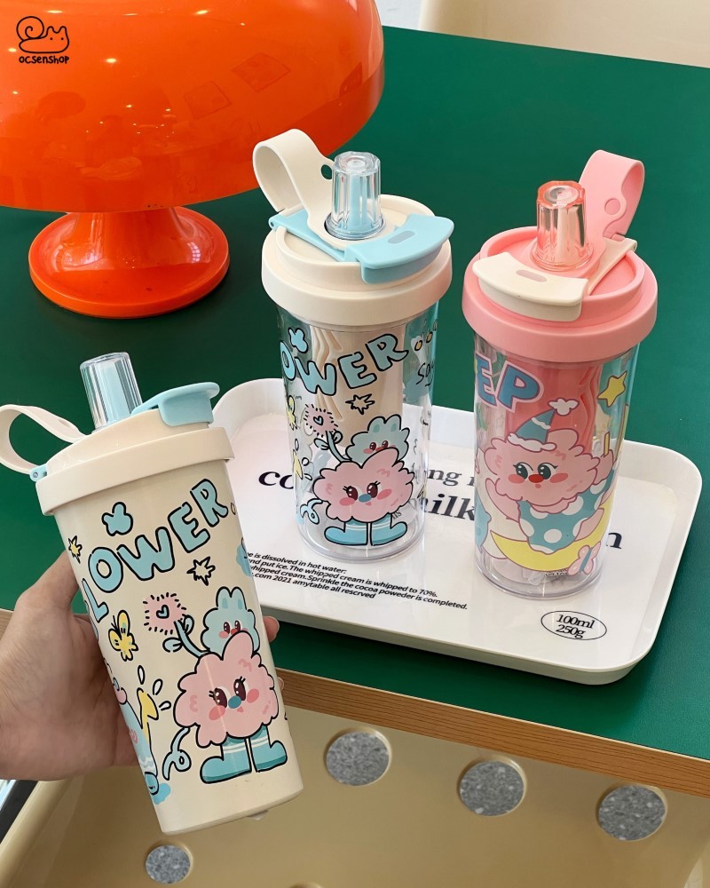 Bình nước nhựa Cartoon (550ml)