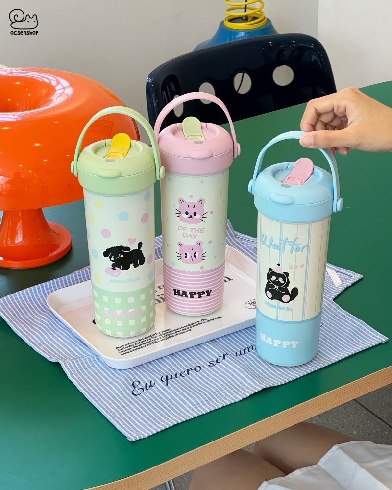 Bình giữ nhiệt Động vật Happy (650ml)